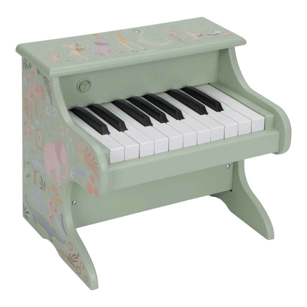 Little Dutch® Leseni klavir Safari Friends Green