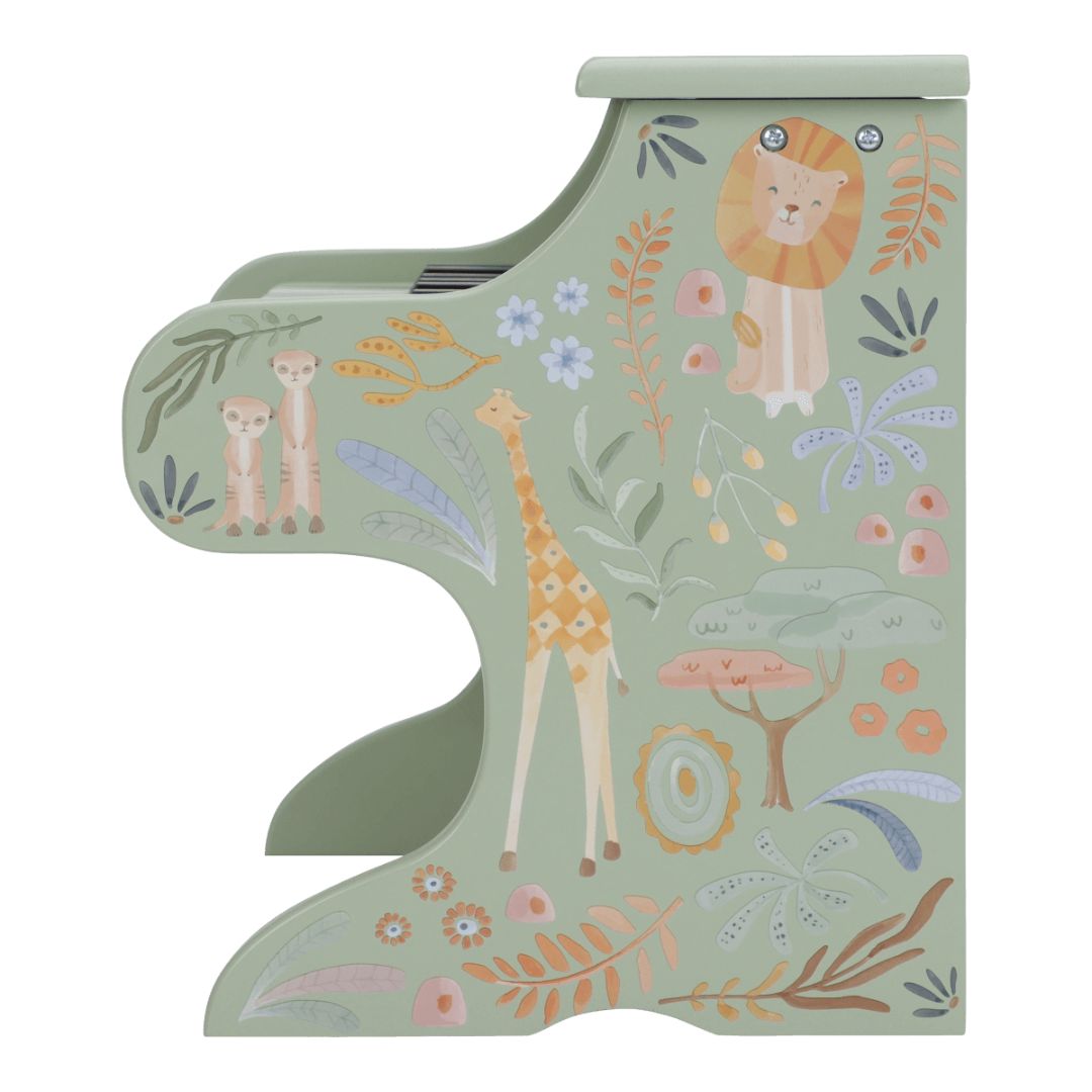 Little Dutch® Leseni klavir Safari Friends Green