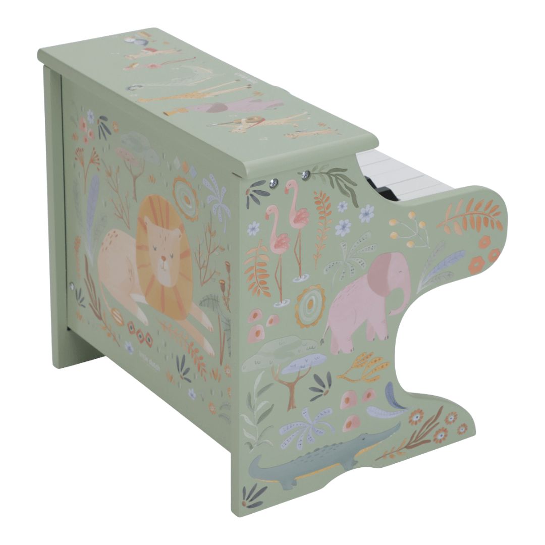 Little Dutch® Leseni klavir Safari Friends Green