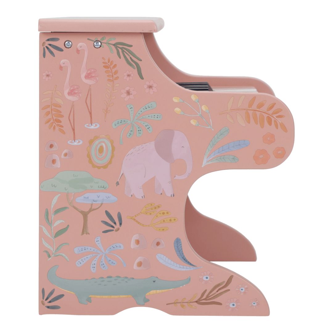 Little Dutch® Leseni klavir Safari Friends Pink