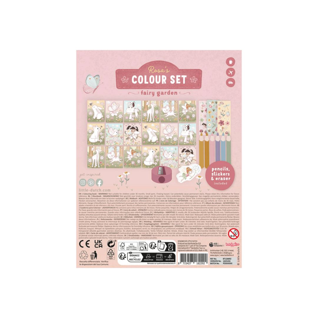 Little Dutch® Coloring Set Rosa Fairy Garden