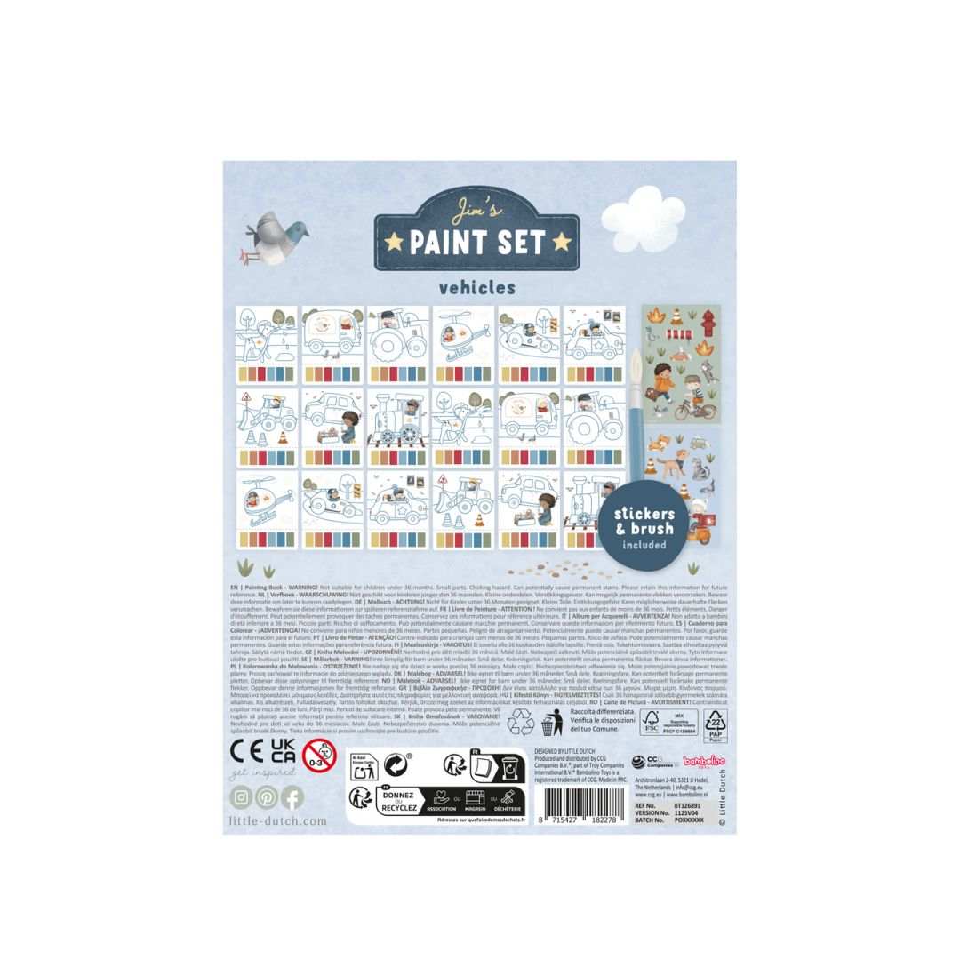 Little Dutch® Set za slikanje Jim Vehicles Little Dutch