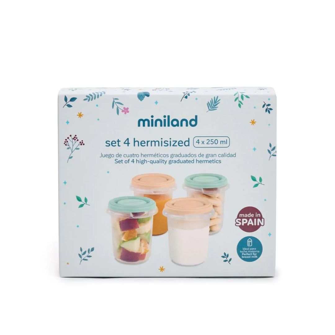 Miniland® Set 4 posodic za shranjevanje Dreamland 250ml Miniland