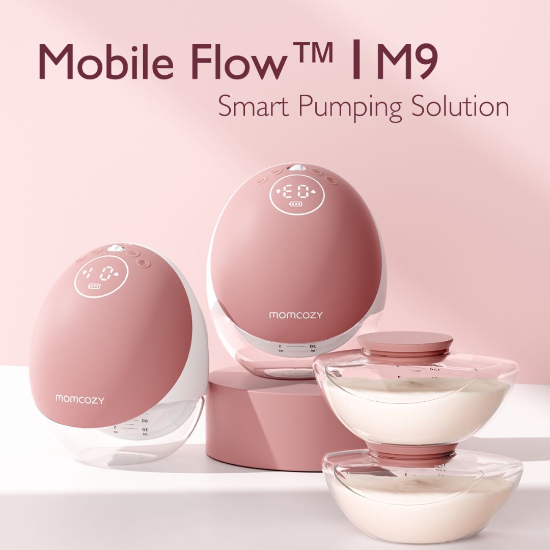 Momcozy® M9 Mobile Flow™ Dvojna električna prsna črpalka Hands-Free za dojenje Cozy Red - M9 Mobile Flow™ Dvojna električna prsna črpalka Hands-Free dojenje Cozy Red