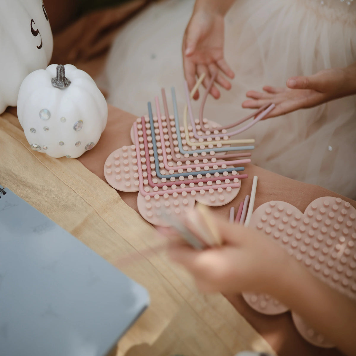 Mushie® Silicone Sensory Toy Petal Blush