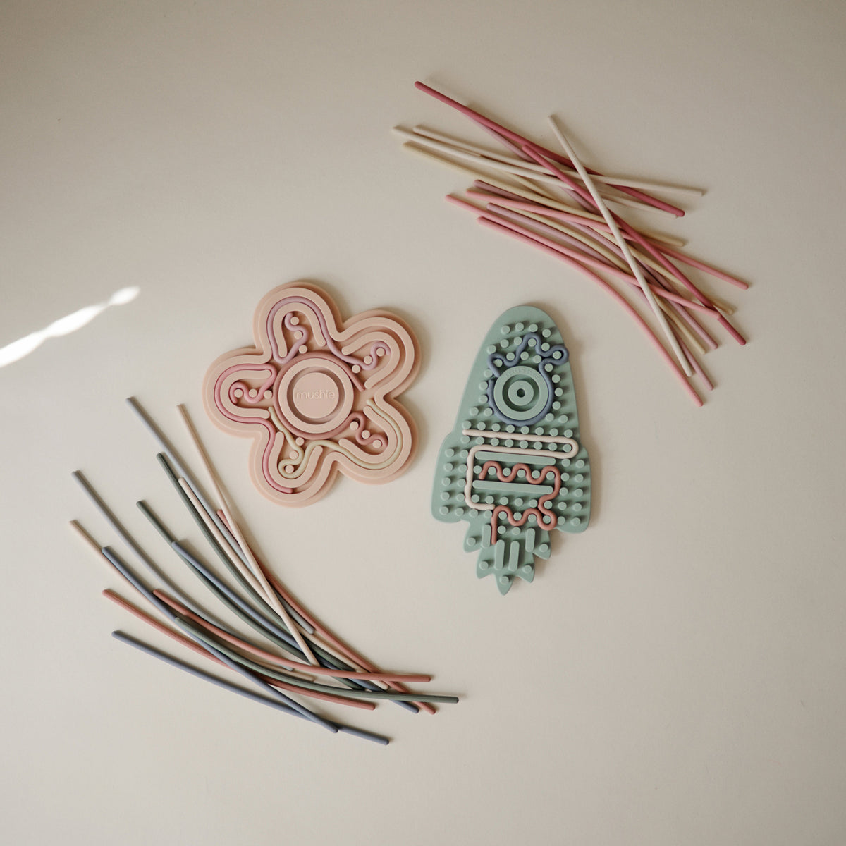Mushie® Silicone Sensory Toy Petal Blush
