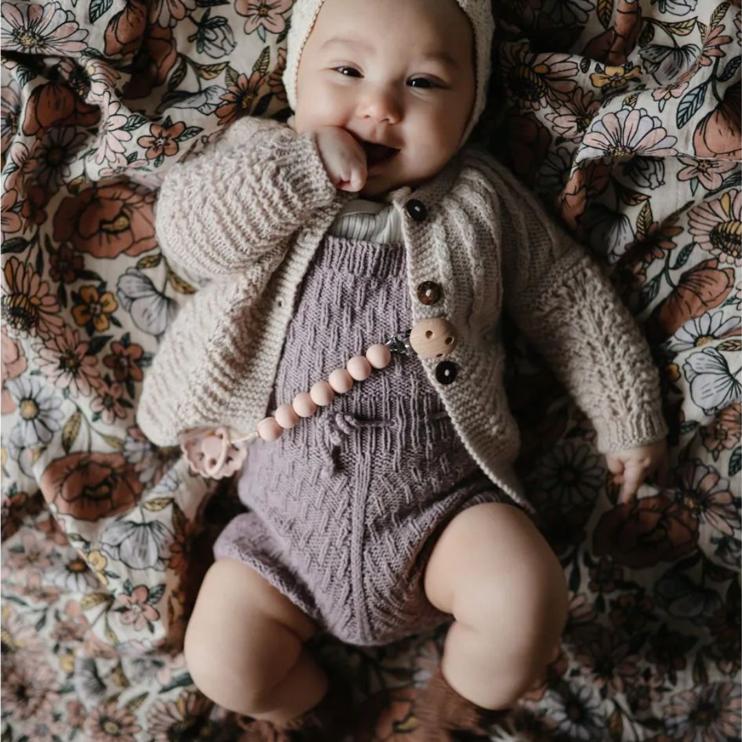 Mushie® Držalo za dudo Halo Powder Mushie