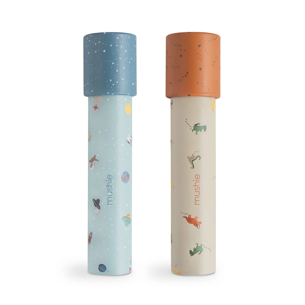 Mushie® Kaleidoscope 2-pack Space/Dinosaurs