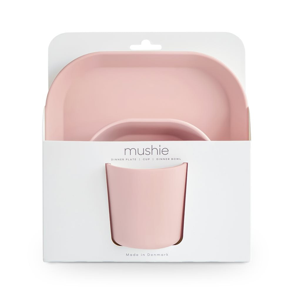 Mushie® Set za hranjenje 3 kos Blush