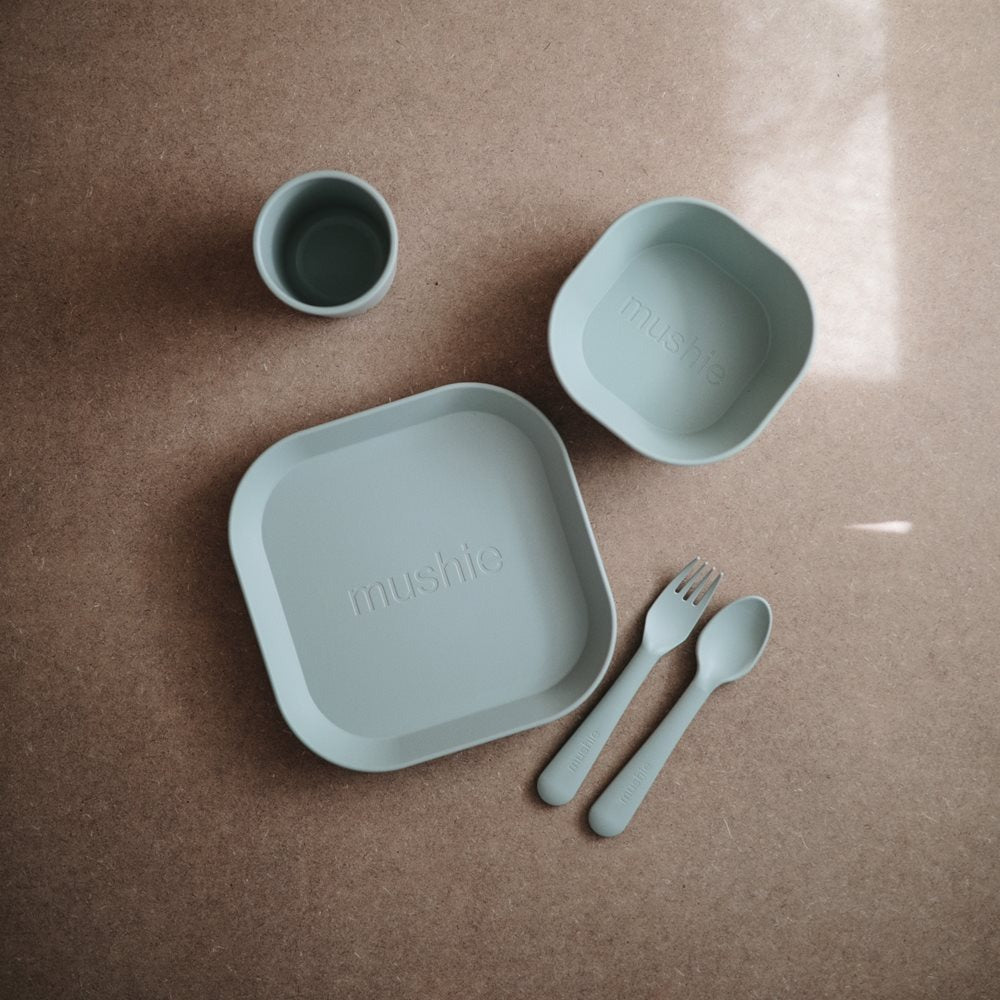 Mushie® Dinnerware Set 3-Piece Sage