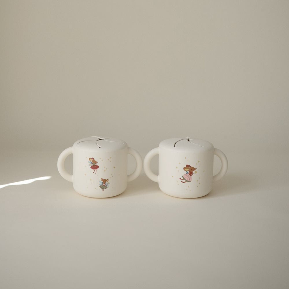 Mushie® Silikonska posodica za prigrizke Fairy Mice Mushie