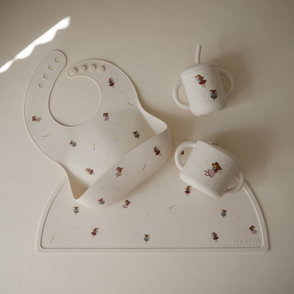 Mushie® Silikonska posodica za prigrizke Fairy Mice Mushie