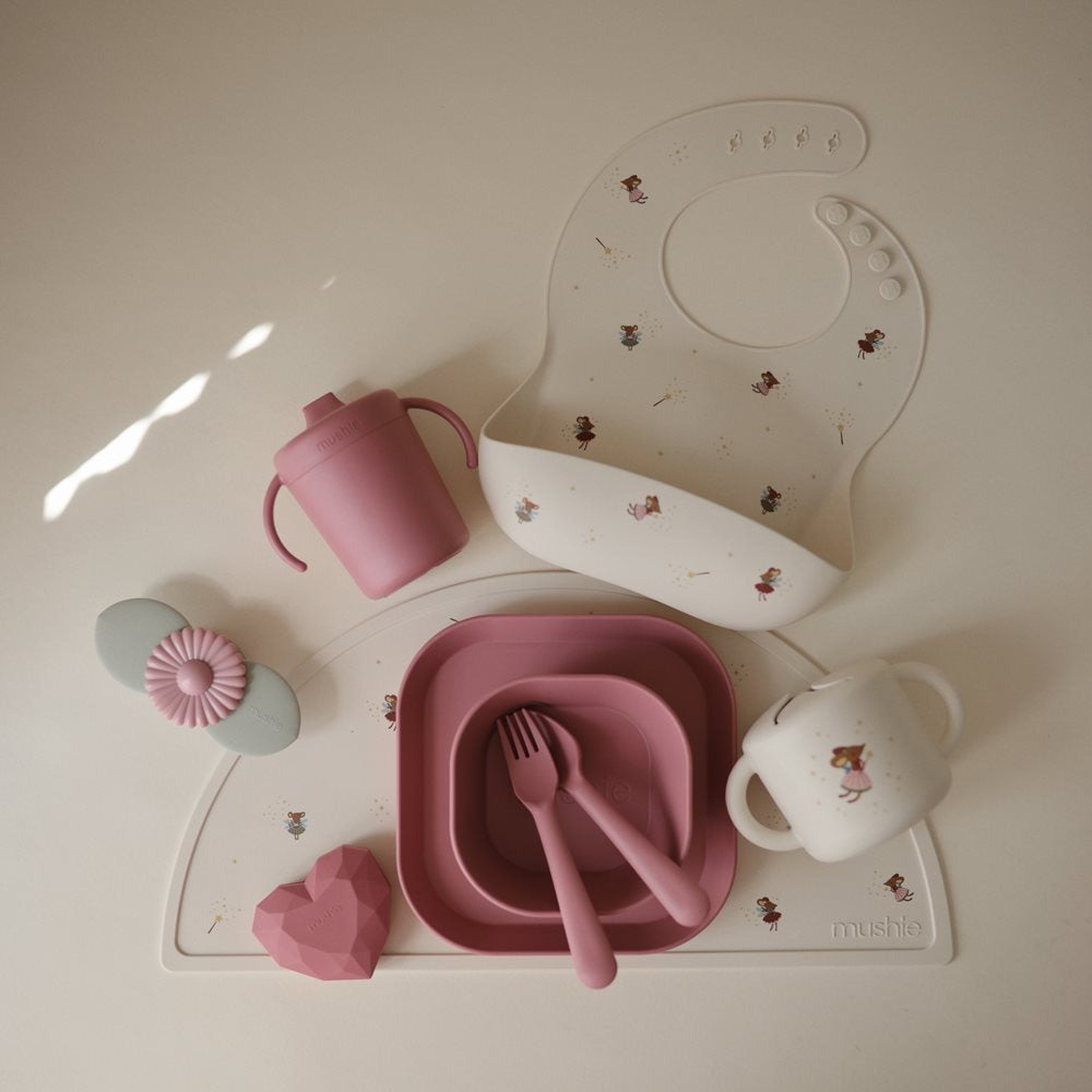 Mushie® Silikonski slinček Fairy Mice Mushie