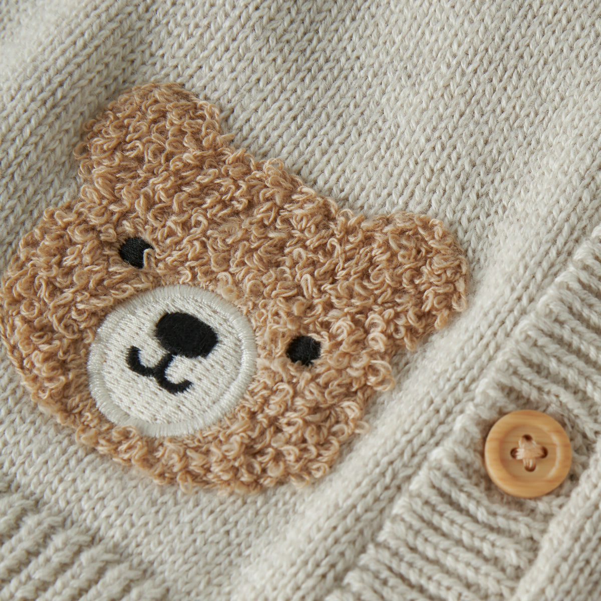 name it® Cardigan bear Peyote Melange