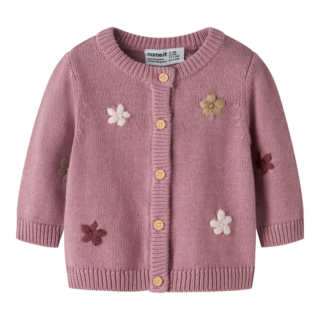 name it® Cardigan Lilas Flowers