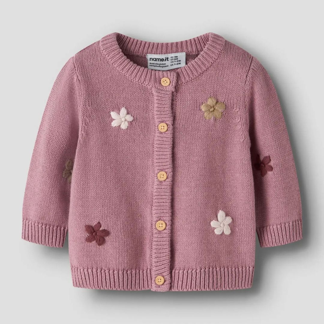 name it® Cardigan Lilas Flowers