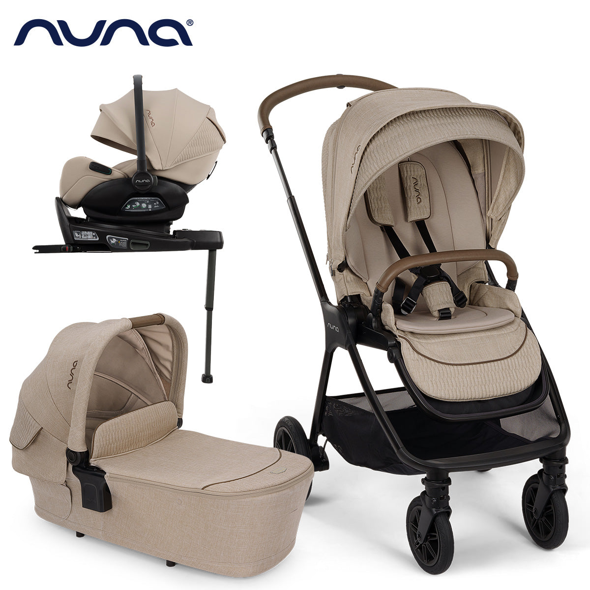 Nuna Otroški voziček 4v1 Triv Next + Lytl + Arra Flex Cosmopolitan Collection + Isofix baza Next Nuna