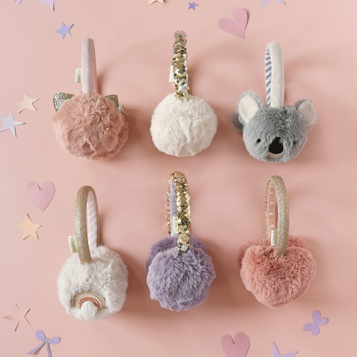 Rockahula® Naušniki z nastavljivim trakom Fluffy Heart – slika 2