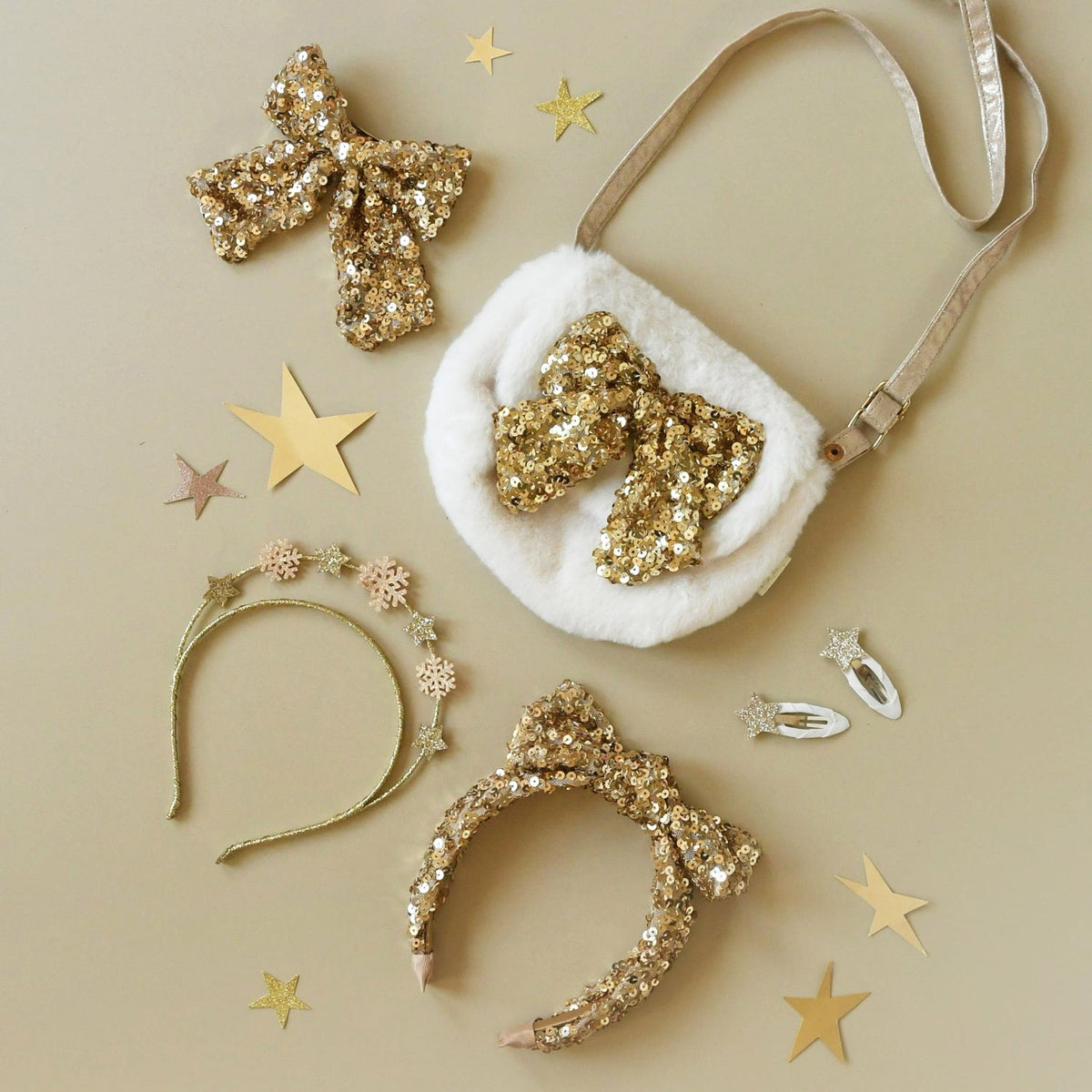 Rockahula® Sponka za lase Bedazzle Sequin Bow – slika 4