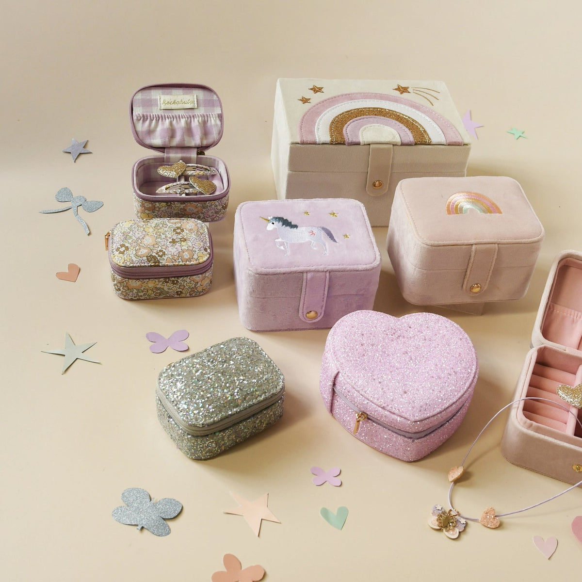 Rockahula® Škatla za nakit Enchanted Glitter Heart – slika 3