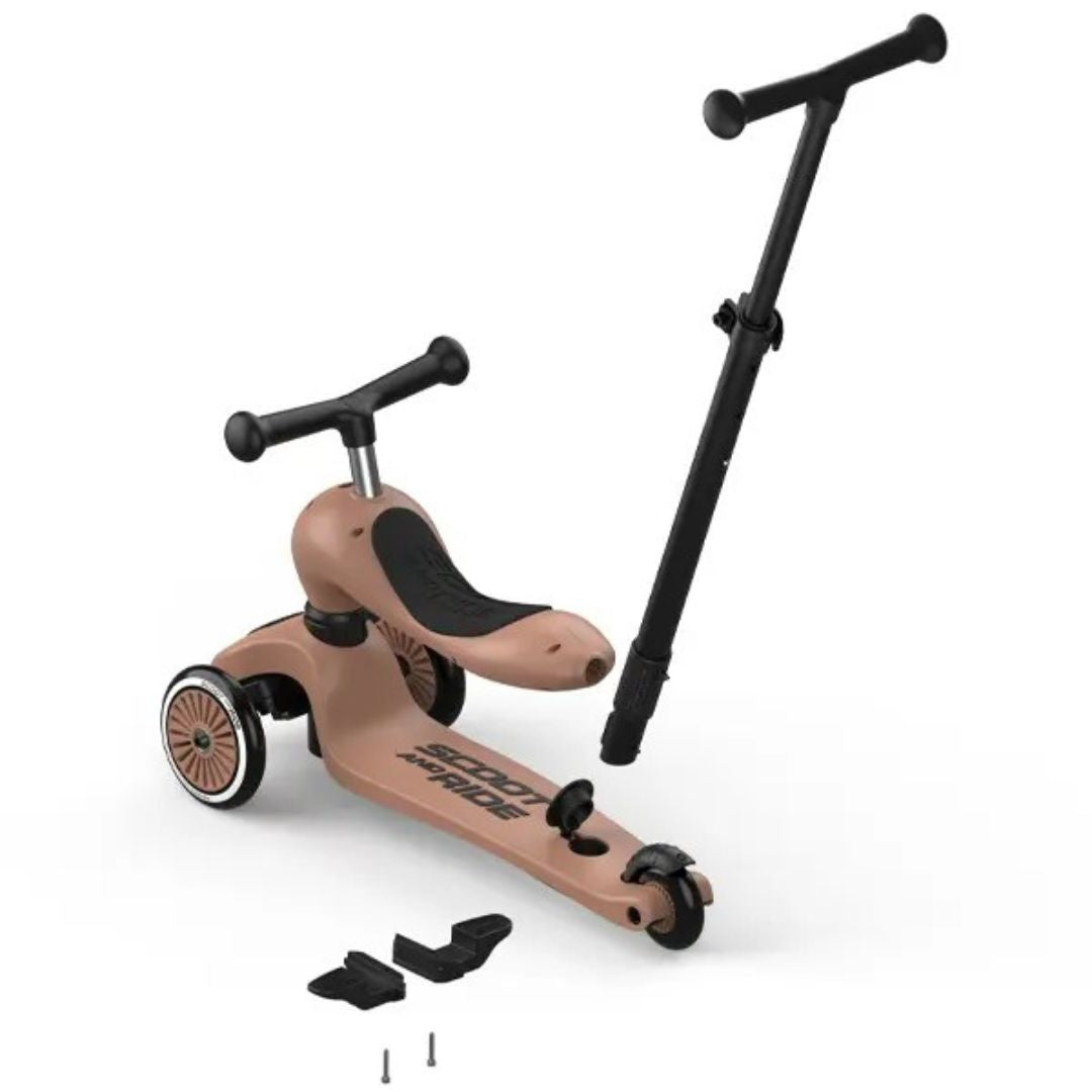 Scoot & Ride® Highwaykick 1 – Draisinne & Trottinette 2-en-1 Mocha