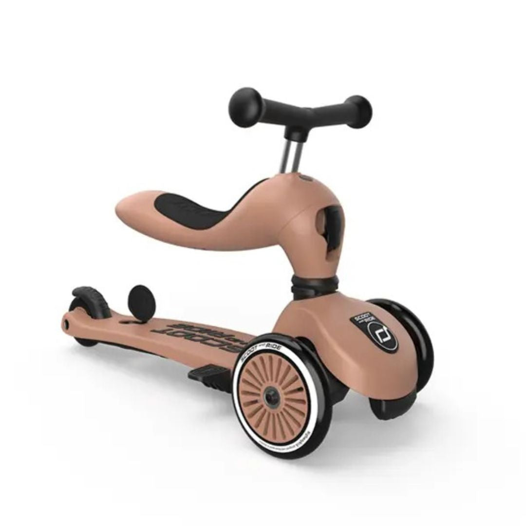 Scoot & Ride® Highwaykick 1 – Draisinne & Trottinette 2-en-1 Mocha