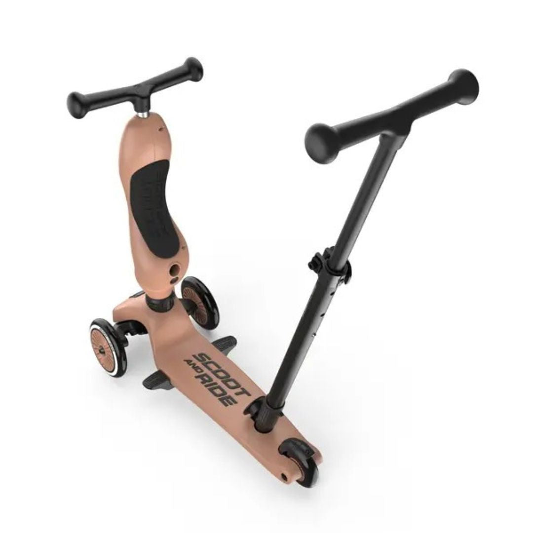Scoot & Ride® Highwaykick 1 – Draisinne & Trottinette 2-en-1 Mocha