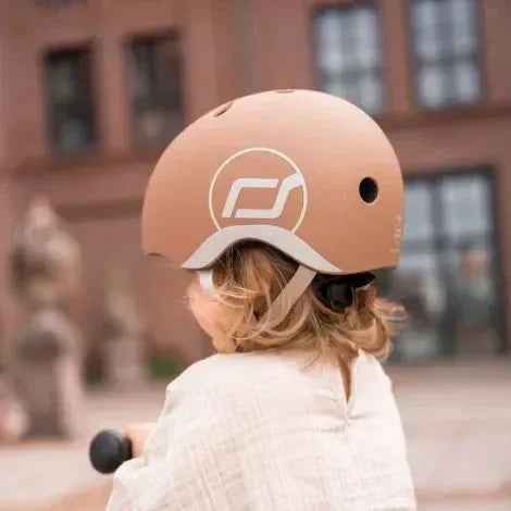 baby girl motorcycle helmet Scoot & Ride® Baby helmet XXS-S (45-51cm) Mocha – Evitas