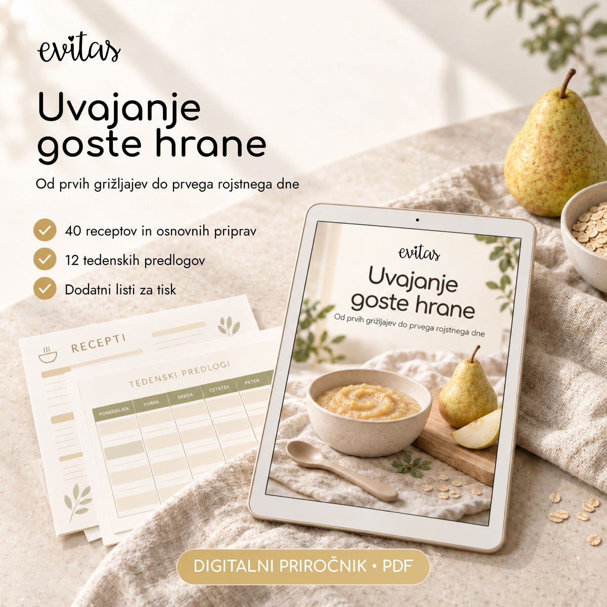 Uvajanje goste hrane – Priročnik s 40 recepti in tedenskimi jedilniki