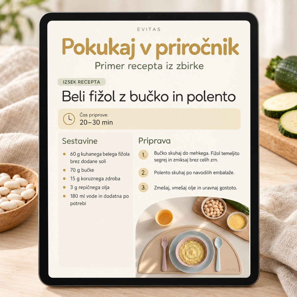 Uvajanje goste hrane – Priročnik s 40 recepti in tedenskimi jedilniki