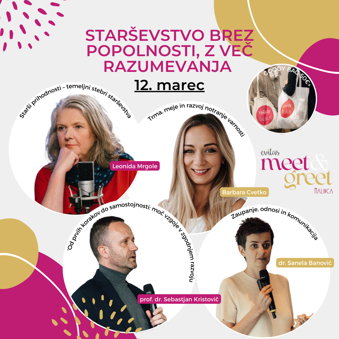 Vstopnica za dogodek 2026 - Starševstvo brez popolnosti, z več razumevanja Evitas