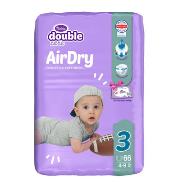 Violeta® Plenice Air Dry 3 Midi (4-9kg) Jumbo 66 + Darilo Baby vlažni robčki Violeta