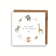 OTHR® Greeting card with envelope 10.5x10.5cm Welcome to the World Jungle OTHR