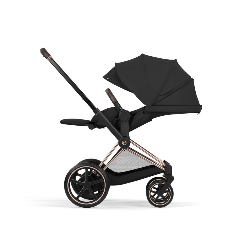 Cybex Platinum® Otroški voziček s zložljivo košaro 2v1 e-Priam™ Comfort Sepia Black | Rosegold Cybex Platinum