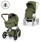 Cybex® Otroški voziček z zložljivo košaro 2v1 Talos™ S Lux Moss Green (Taupe Frame)