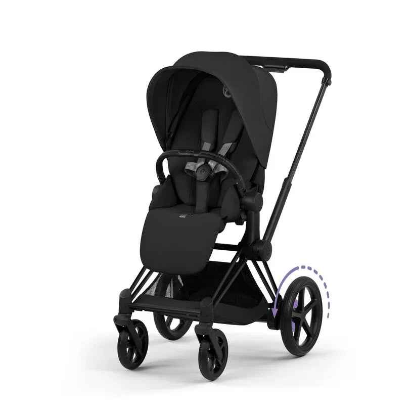 Cybex Platinum® Otroški voziček 4v1 e-Priam™ + Avtosedež Cloud T + IsoFix baza T Sepia Black Cybex Platinum