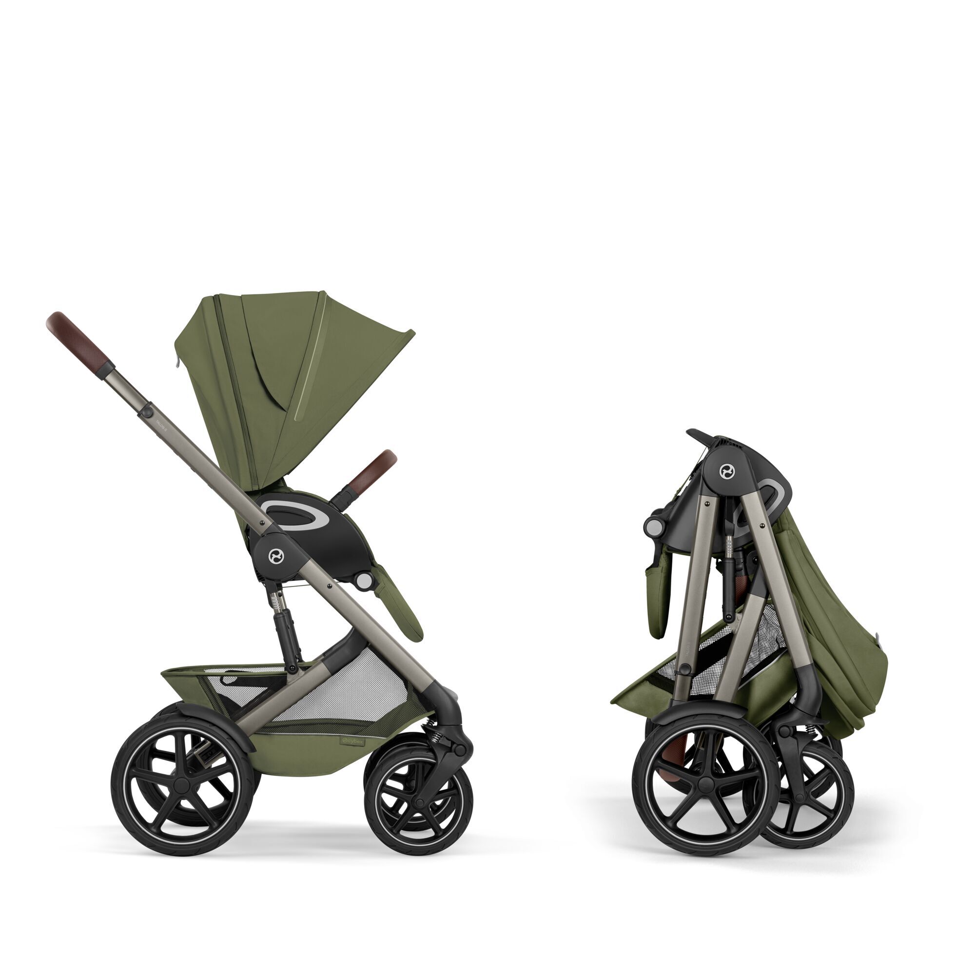Cybex® Poussette Talos™ S Lux Moss Green (Taupe Frame)