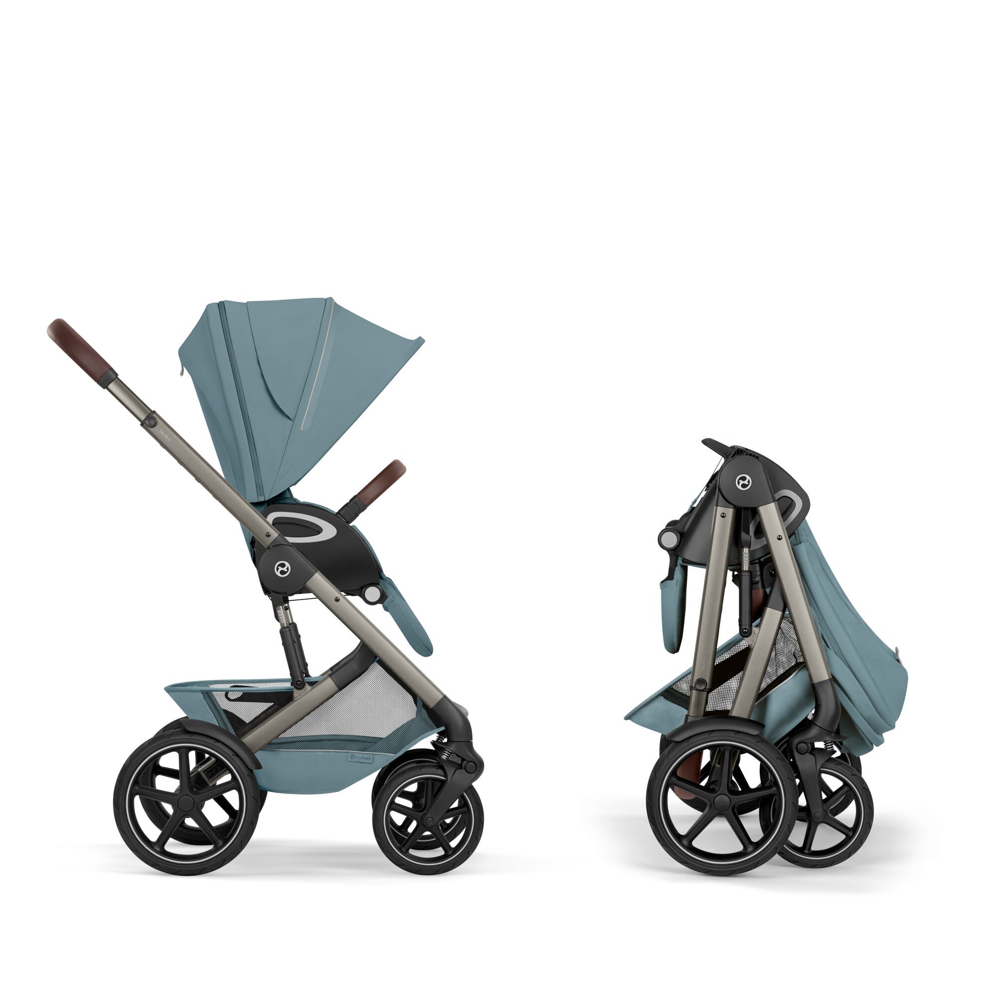 Cybex® Otroški voziček z zložljivo košaro 2v1 Talos™ S Lux Stormy Blue (ToupeFrame)