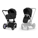Cybex Platinum® Otroški voziček s zložljivo košaro 2v1 e-Priam™ Comfort Sepia Black | Matt Black
