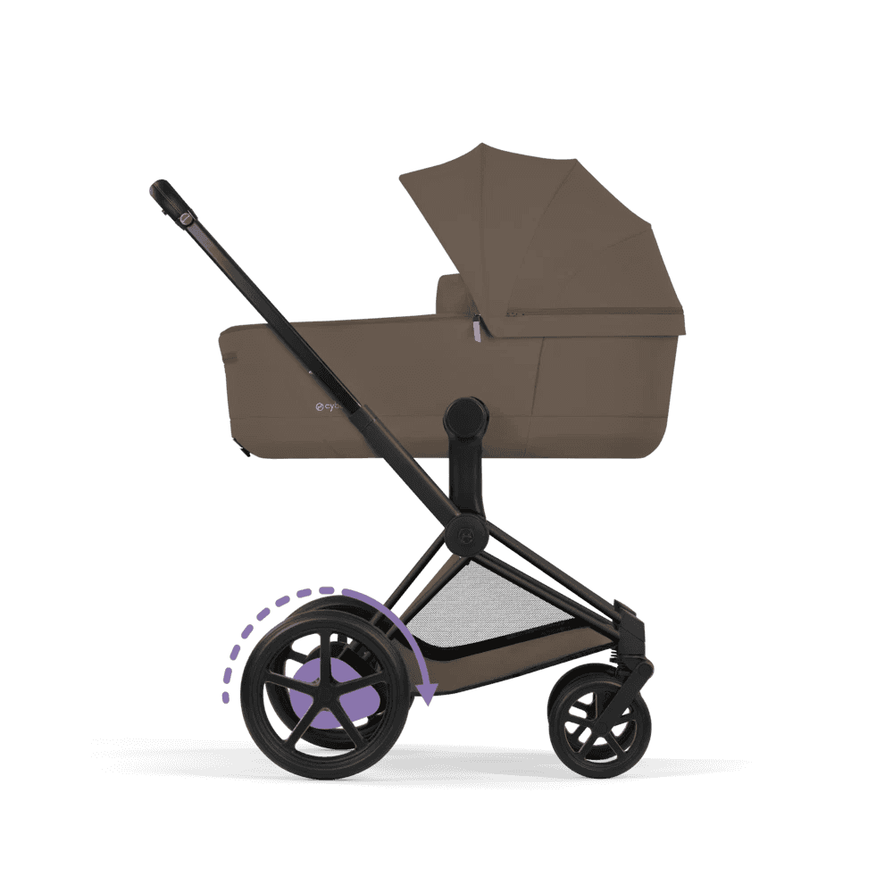 Cybex Platinum® Otroški voziček s zložljivo košaro 2v1 e-Priam™ Comfort Coconut Brown | Matt Black Cybex Platinum