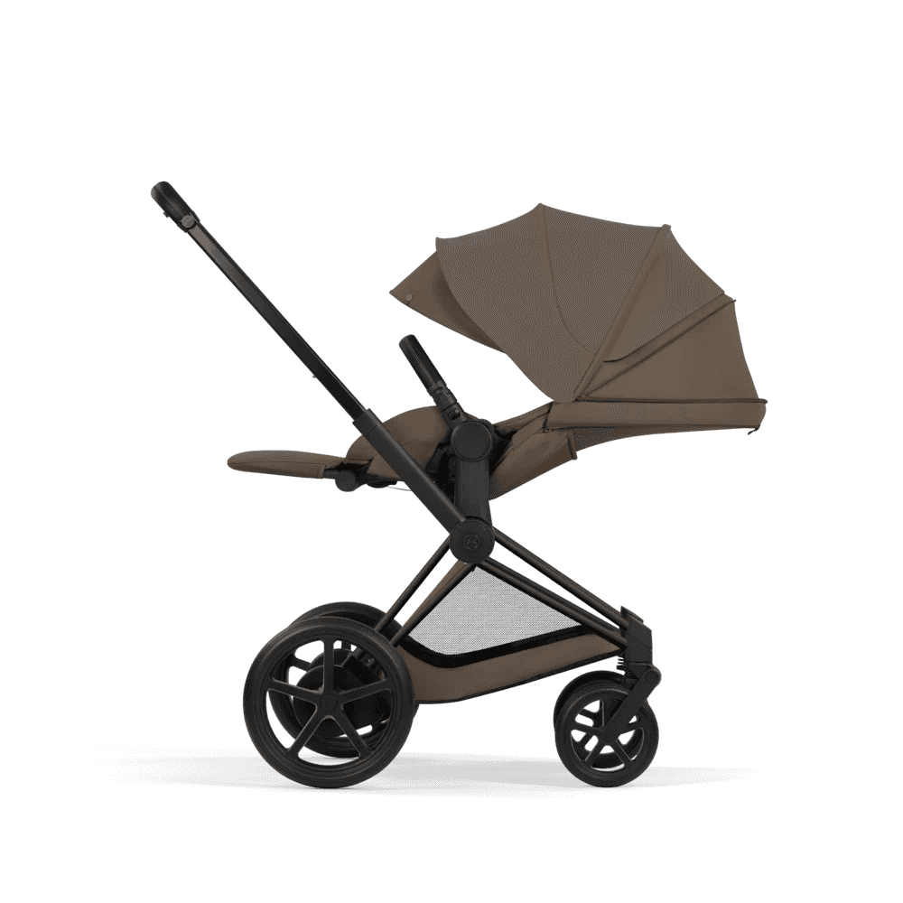 Cybex Platinum® Otroški voziček s zložljivo košaro 2v1 e-Priam™ Comfort Coconut Brown | Matt Black Cybex Platinum