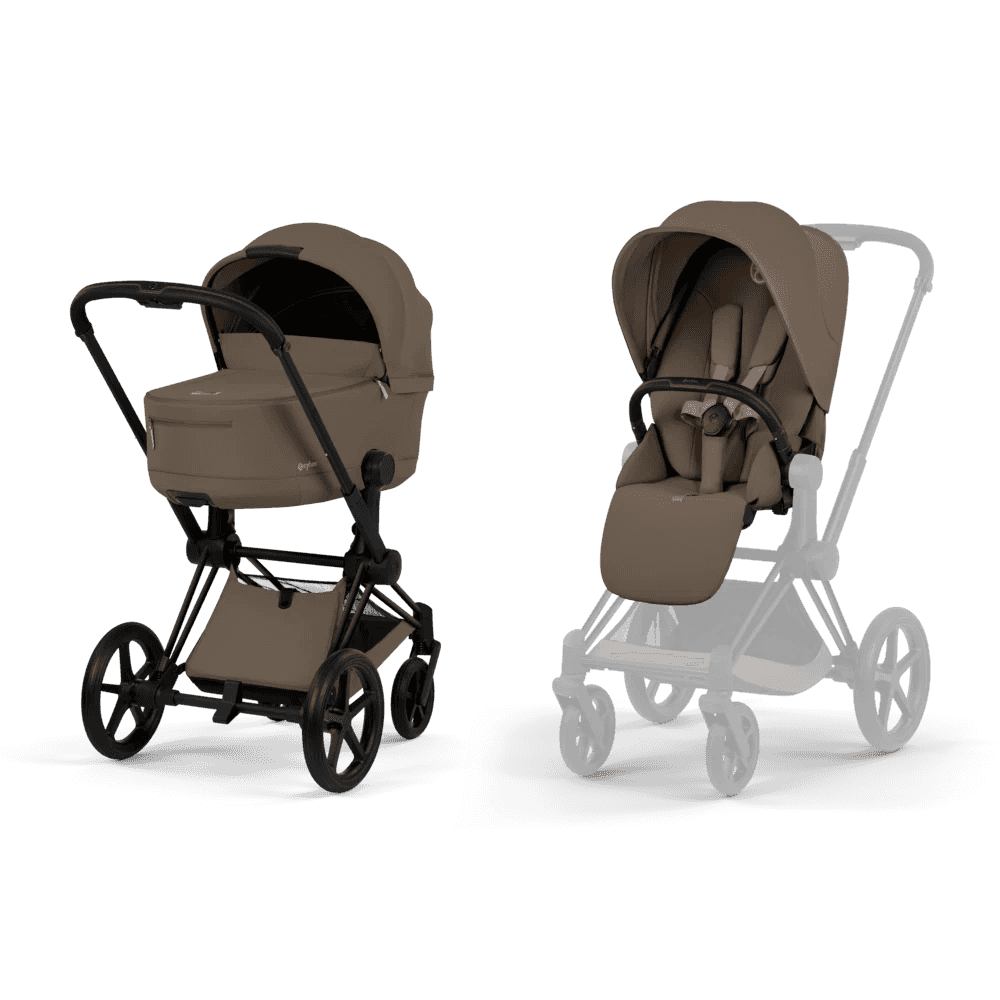 Cybex Platinum® Otroški voziček s zložljivo košaro 2v1 Priam™ Comfort Coconut Brown | Matt Black Cybex Platinum
