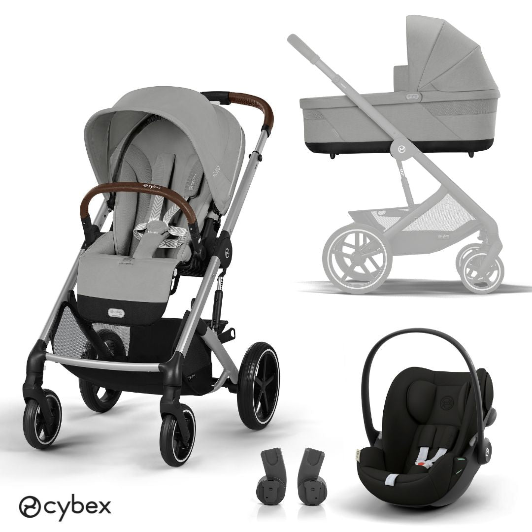 Cybex® Paket 3v1 Otroški voziček Balios S Lux Stone Grey + Avtosedež Cloud G Black Cybex