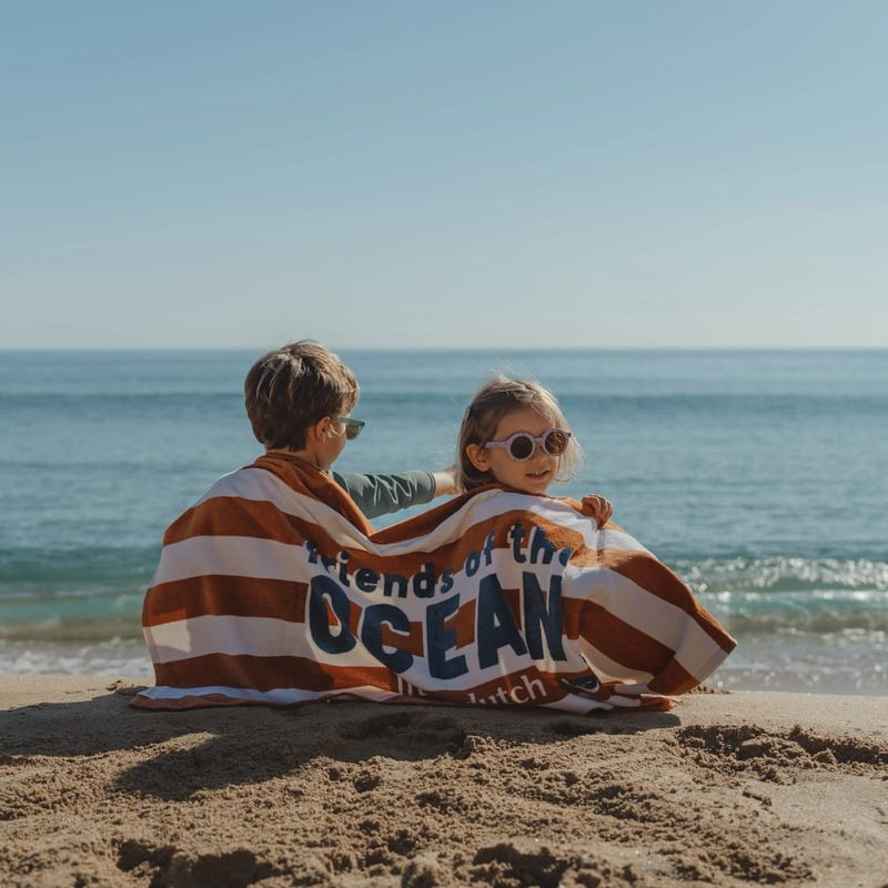 Little Dutch® Brisača za plažo Ocean World Brown Stripe Little Dutch