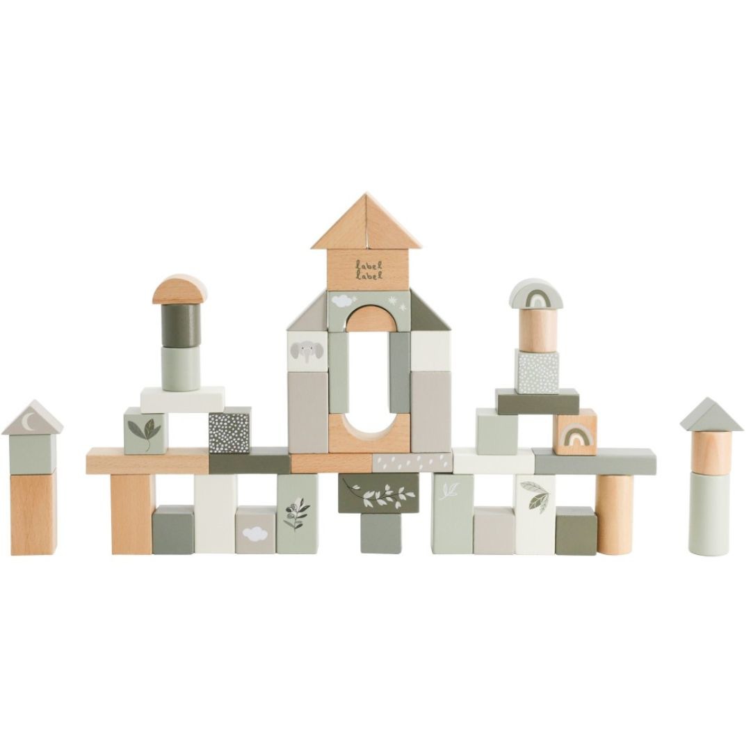 Label Label® Lesene kocke Olive Green 50 kos Label Label