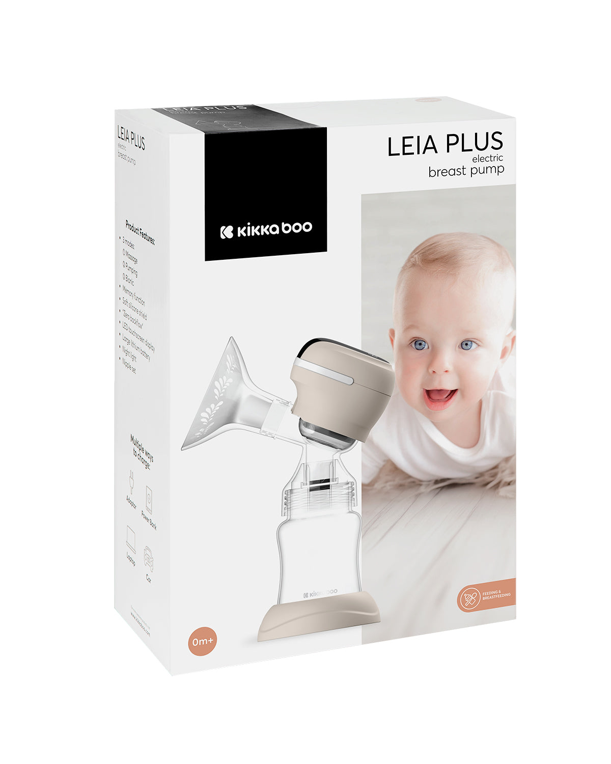 KikkaBoo® Integrated electric breast pump Leia Plus Beige