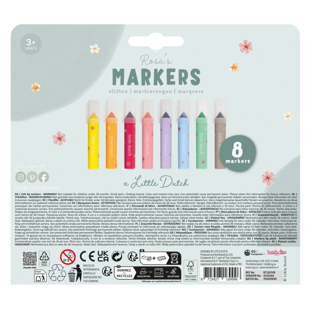 Little Dutch® Flomastri Rosa & Friends Little Dutch