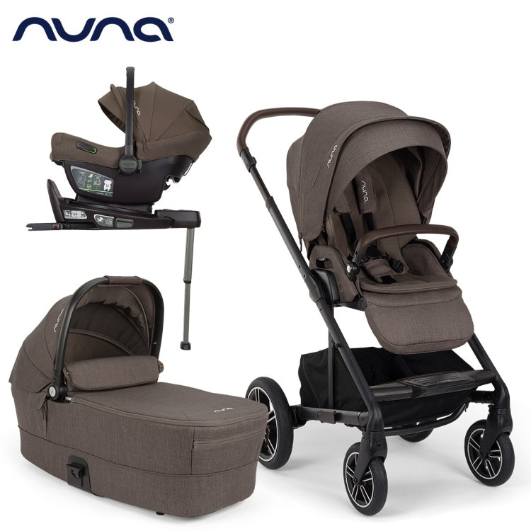 Nuna® Otroški voziček 4v1 Mixx™ Next + Pipa™ Next Chestnut + Isofix baza Next Nuna