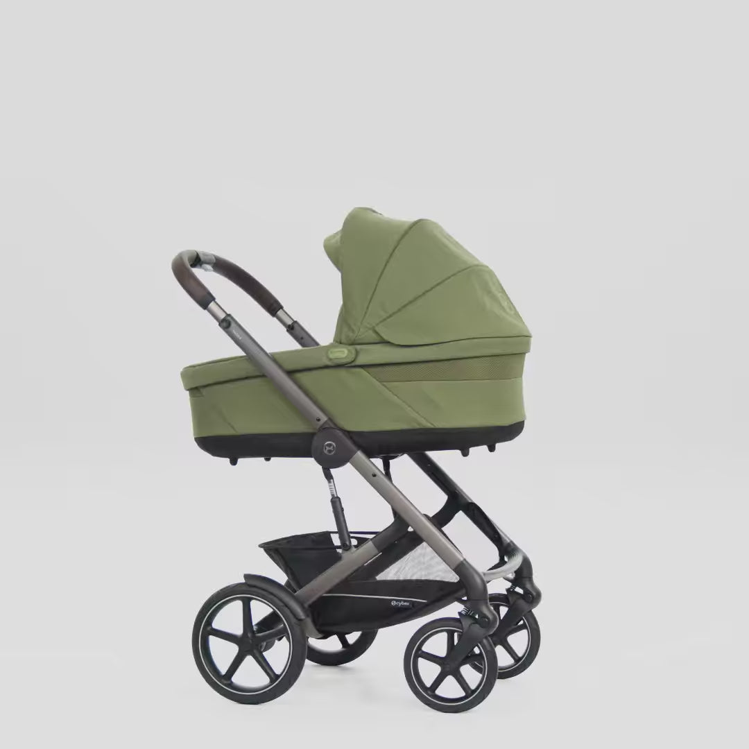 Naloži video: Cybex® Otroški voziček Talos S LUX (0-22 kg) Moss Green (Taupe Frame)