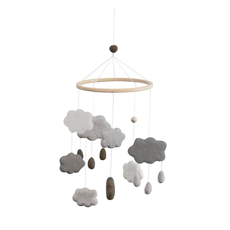 Slika Sebra® Vrtiljak za posteljico Clouds Warm Grey